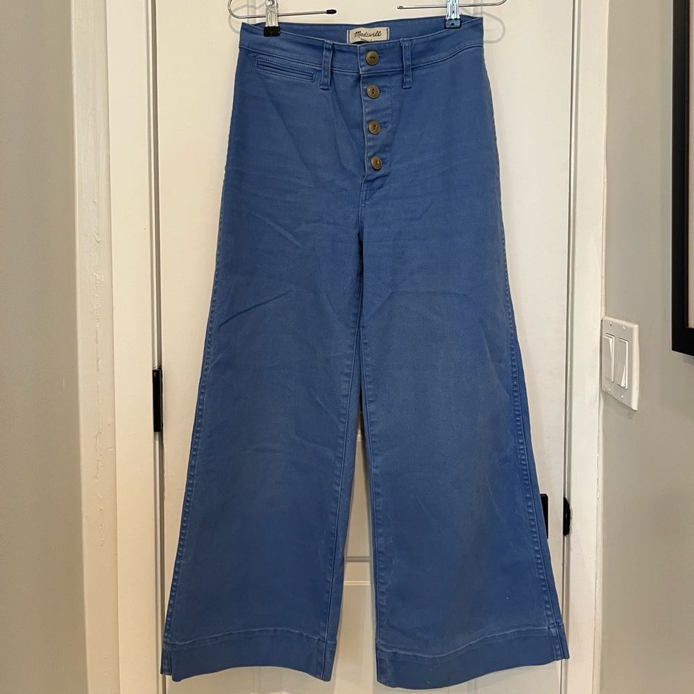 Madewell Blue Wide Leg Pants